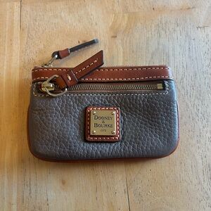 Dooney & Bourke Two-Tone leather pebble grain coin case/wallet